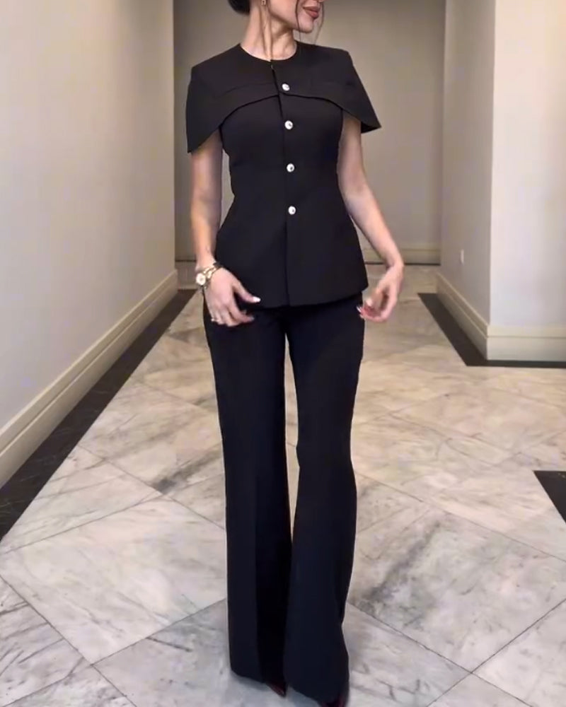 Fashion Design Top & Pants Two-piece Set