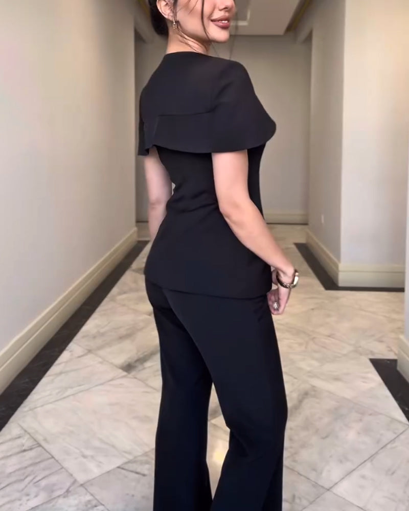 Fashion Design Top & Pants Two-piece Set