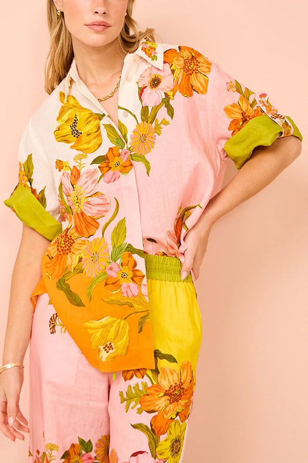 Elise™ - Floral Oversized Blouse
