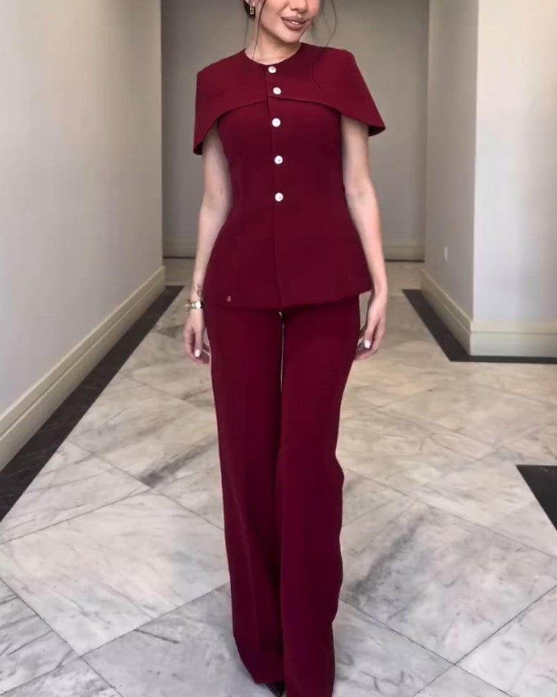 Fashion Design Top & Pants Two-piece Set