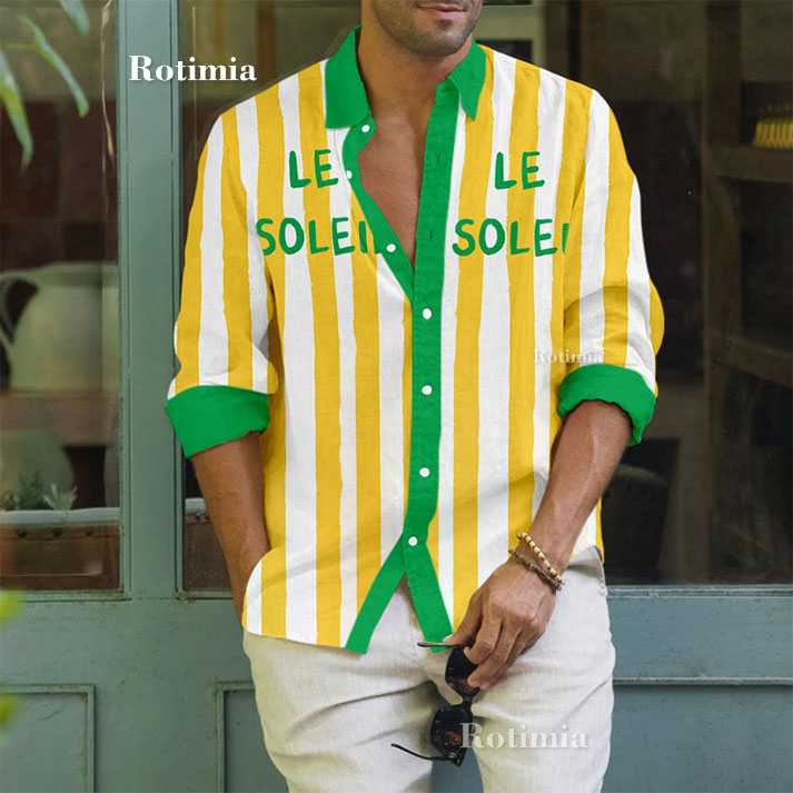 Holiday Streak Print Shirt & Shorts Two-Piece Set