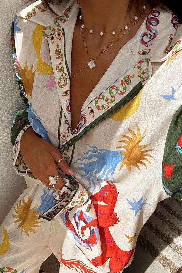 Frankie™ - Bohemian Print Shirt & Pants Set