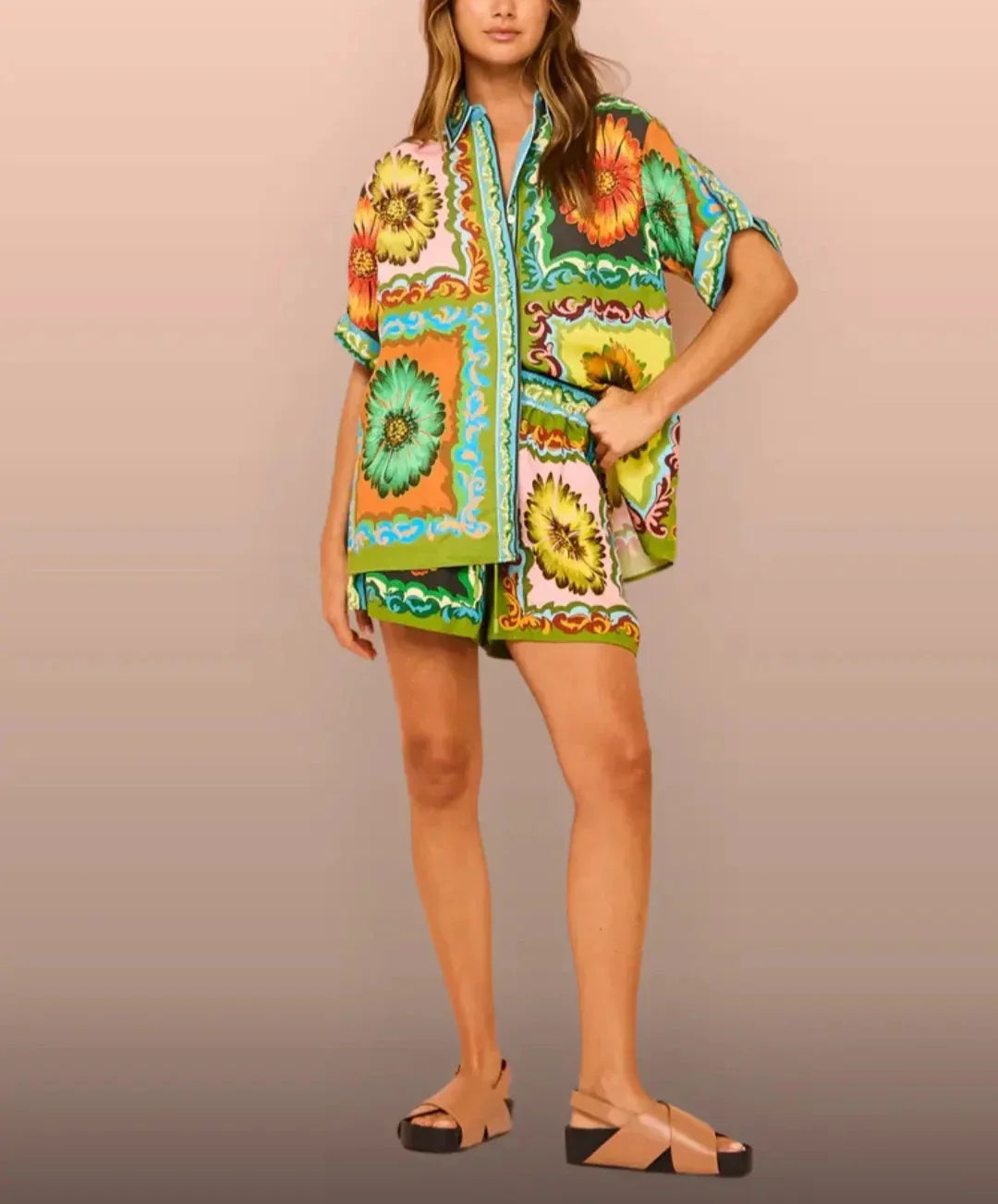 Madeline™ - Floral Memories Casual Shorts Set