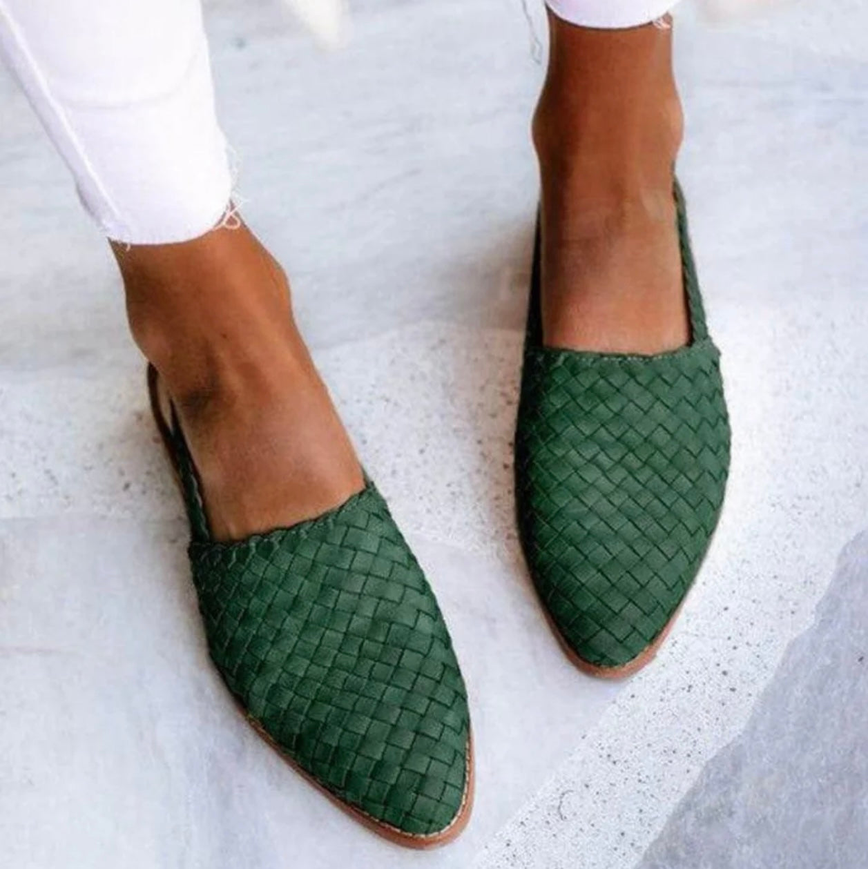JOANNE – WOVEN SLINGBACK FLATS