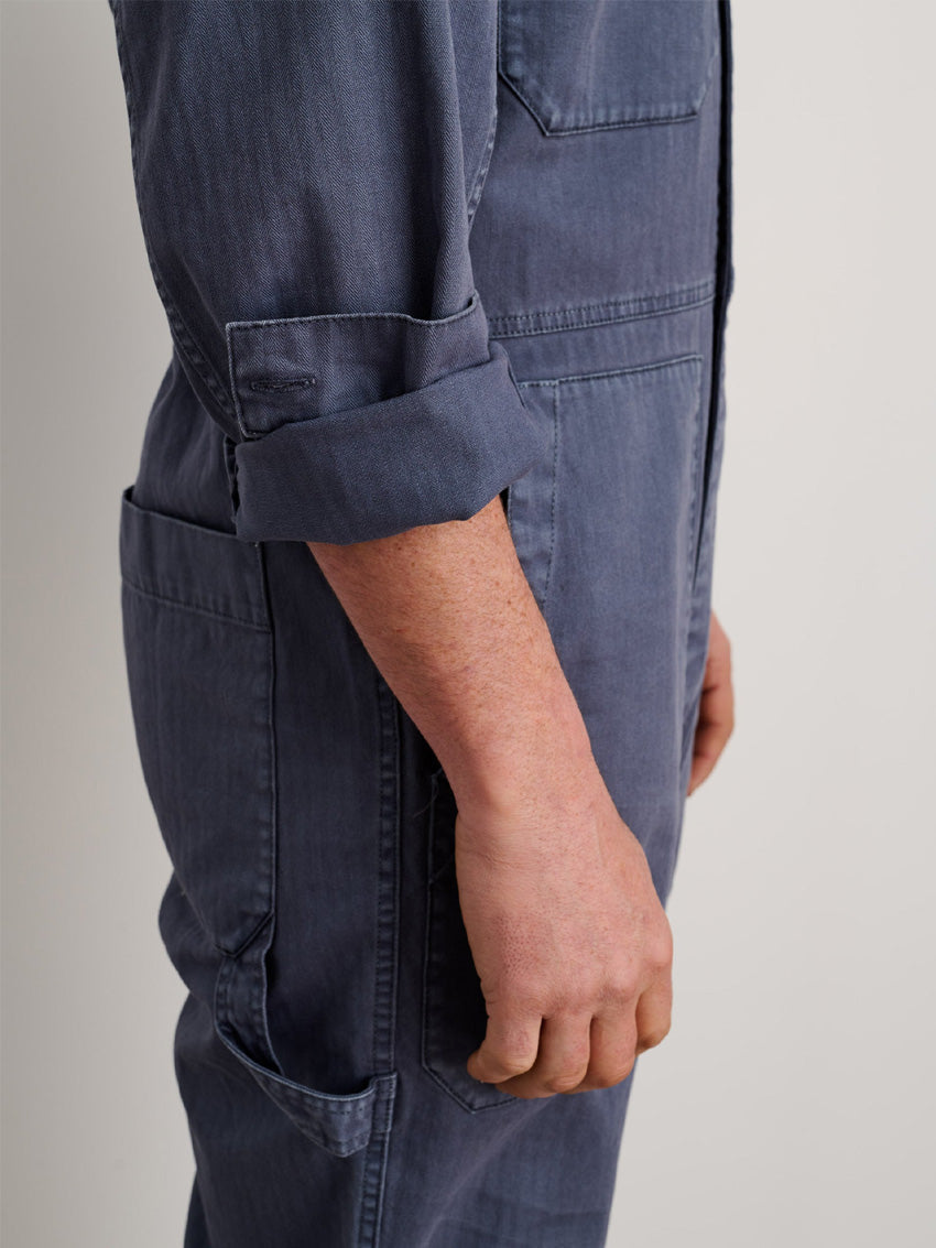 UrbanFit Men's Slim-Fit Zipper Jumpsuit