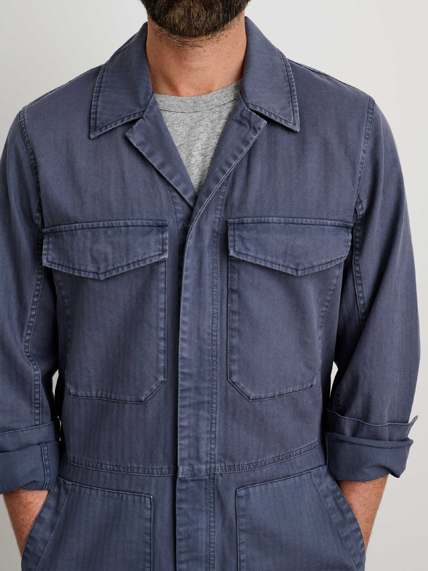 UrbanFit Men's Slim-Fit Zipper Jumpsuit