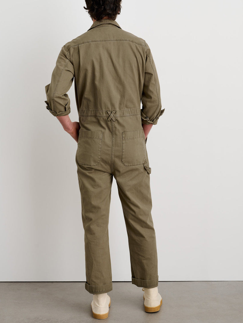 UrbanFit Men's Slim-Fit Zipper Jumpsuit