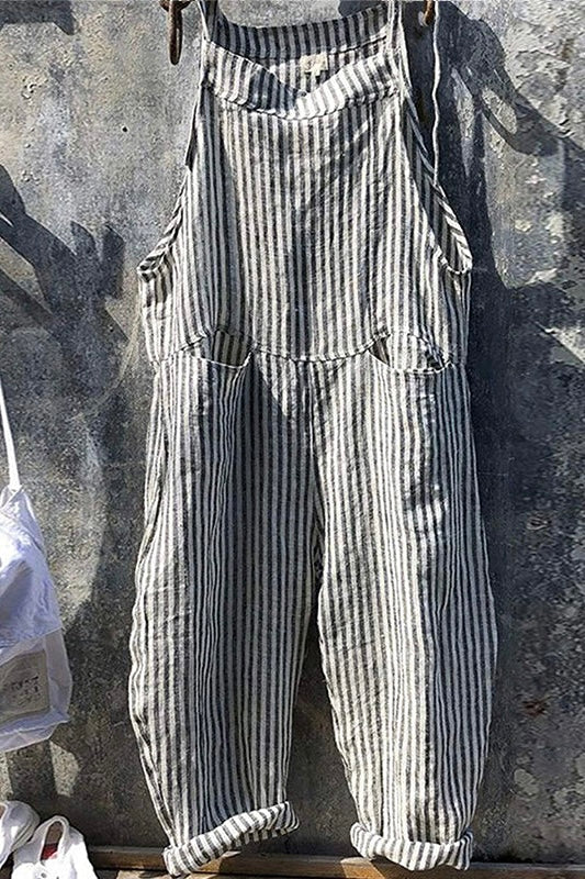 Breeze Striped Linen Jumpsuit