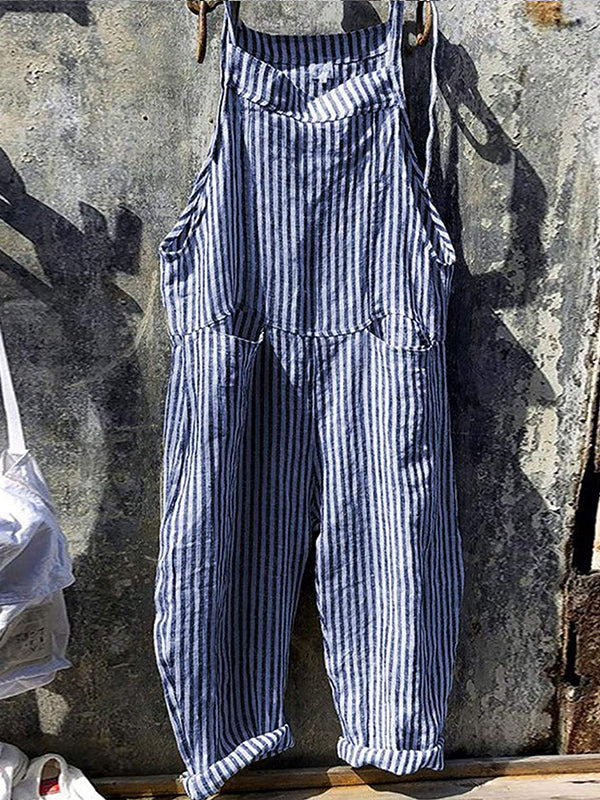 Breeze Striped Linen Jumpsuit