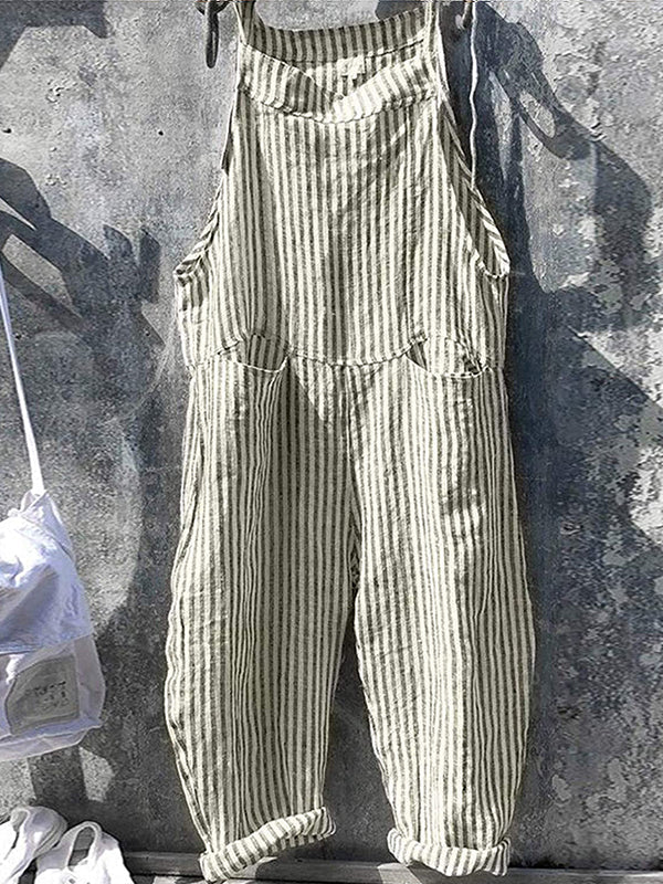 Breeze Striped Linen Jumpsuit