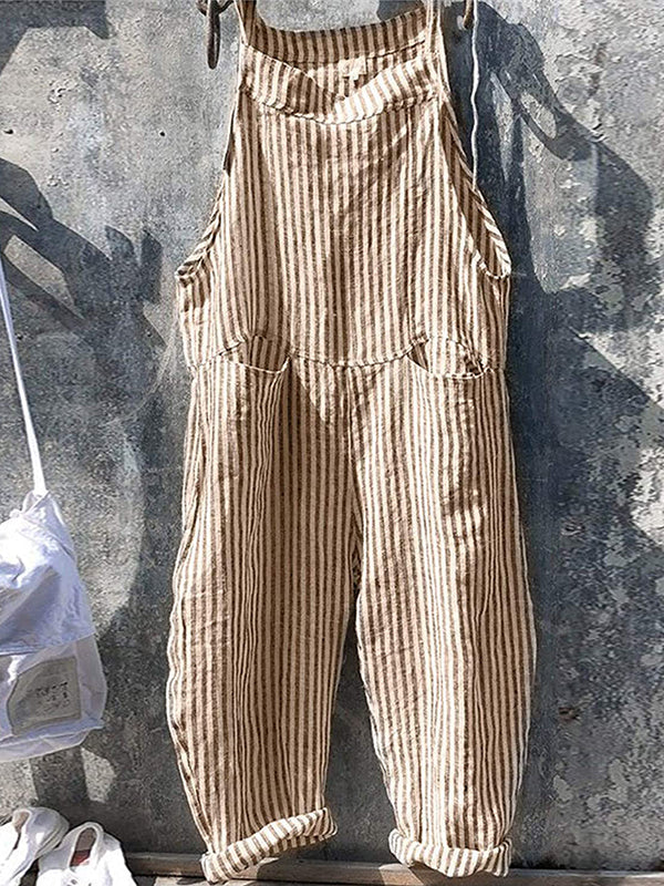 Breeze Striped Linen Jumpsuit