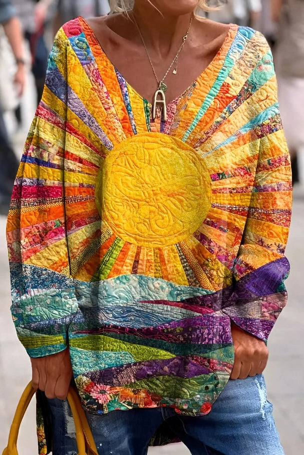 ELISA - CHEERFUL COLORFUL BLOUSE