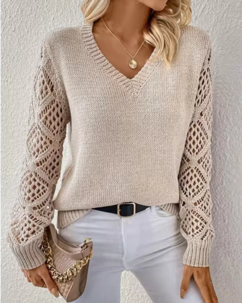 Jessica™ | Cozy V-Neck Knit Pullover