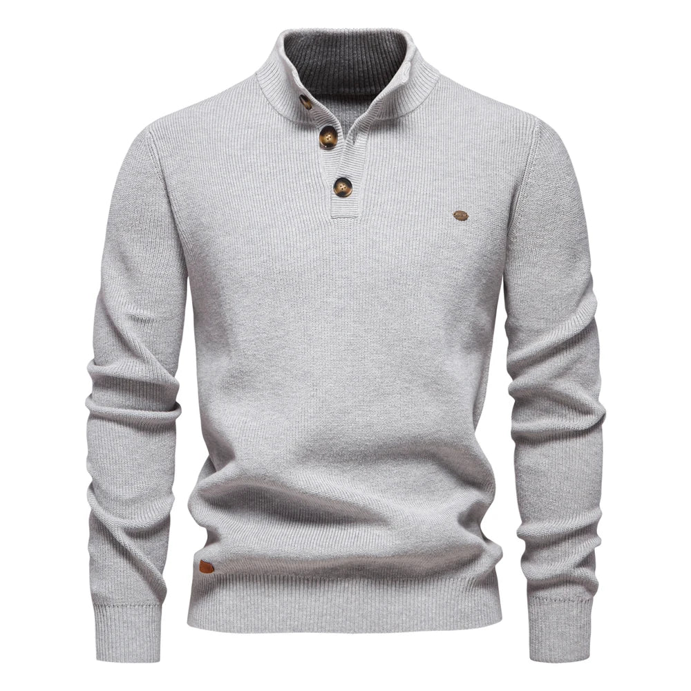 Men's Button-Design Sweater