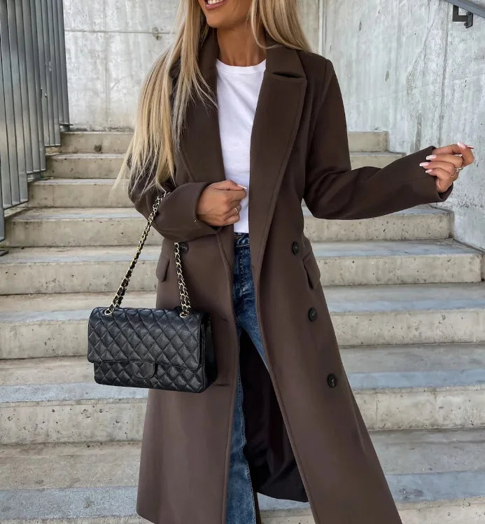Wilma™ | Elegant Double-Breasted Wool Coat