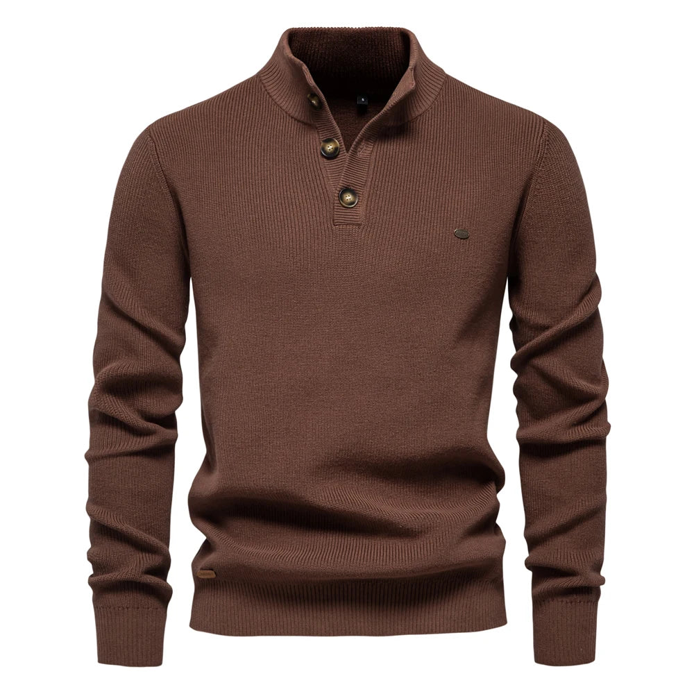 Men's Button-Design Sweater