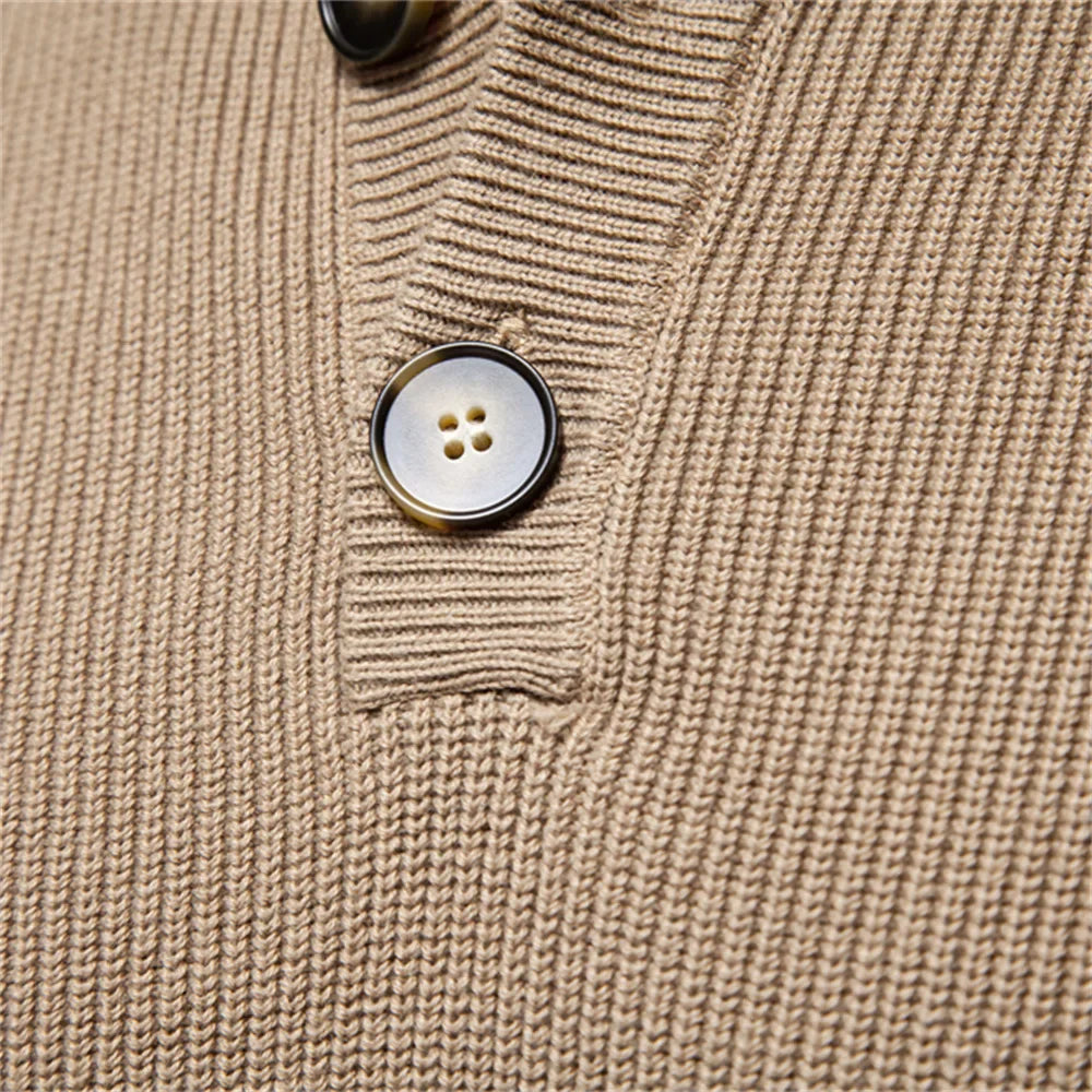 Men's Button-Design Sweater