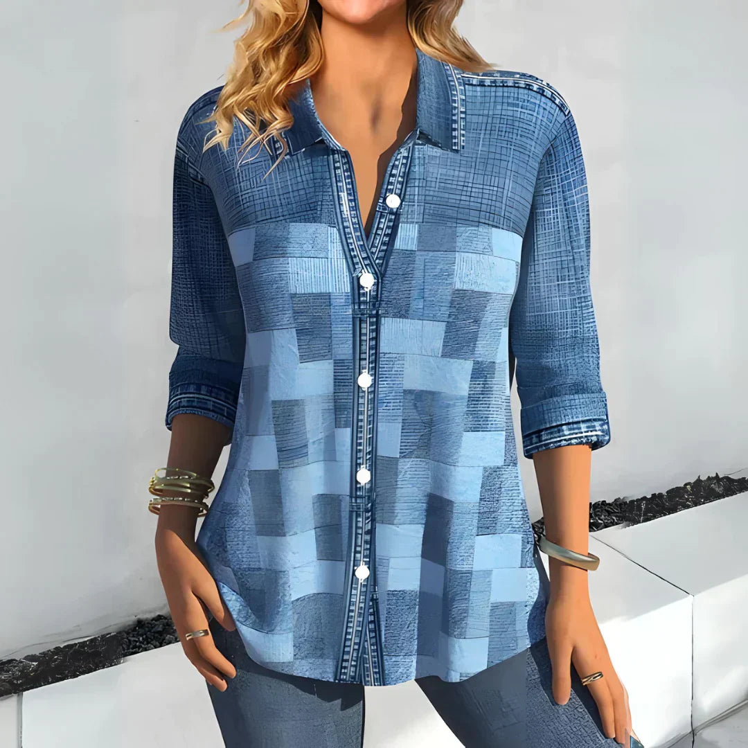 Haylee| Classic Checkered Blouse