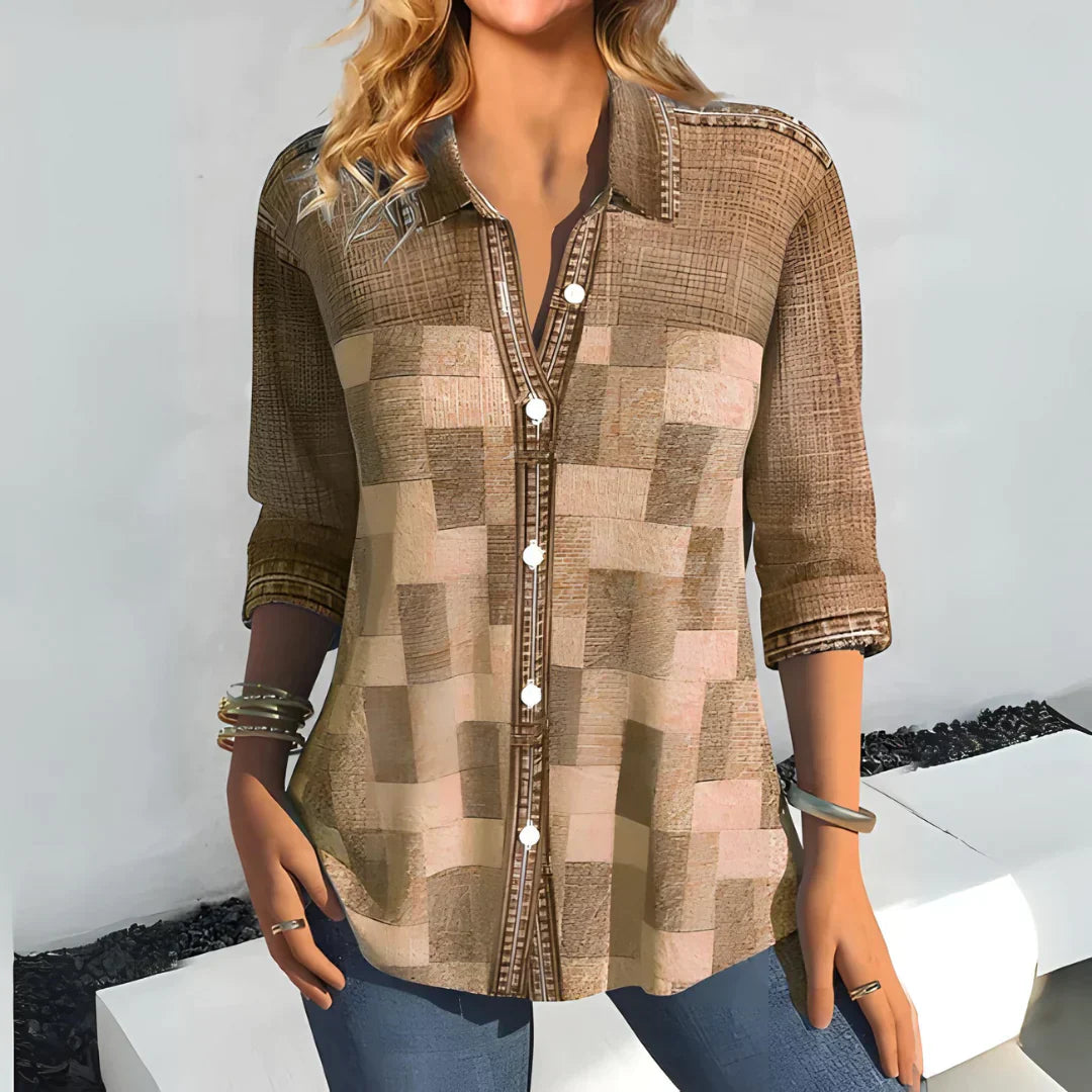 Haylee| Classic Checkered Blouse