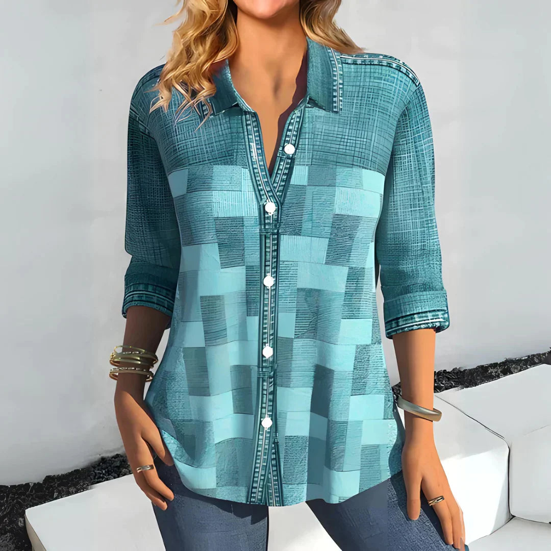 Haylee| Classic Checkered Blouse