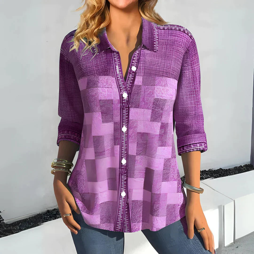 Haylee| Classic Checkered Blouse