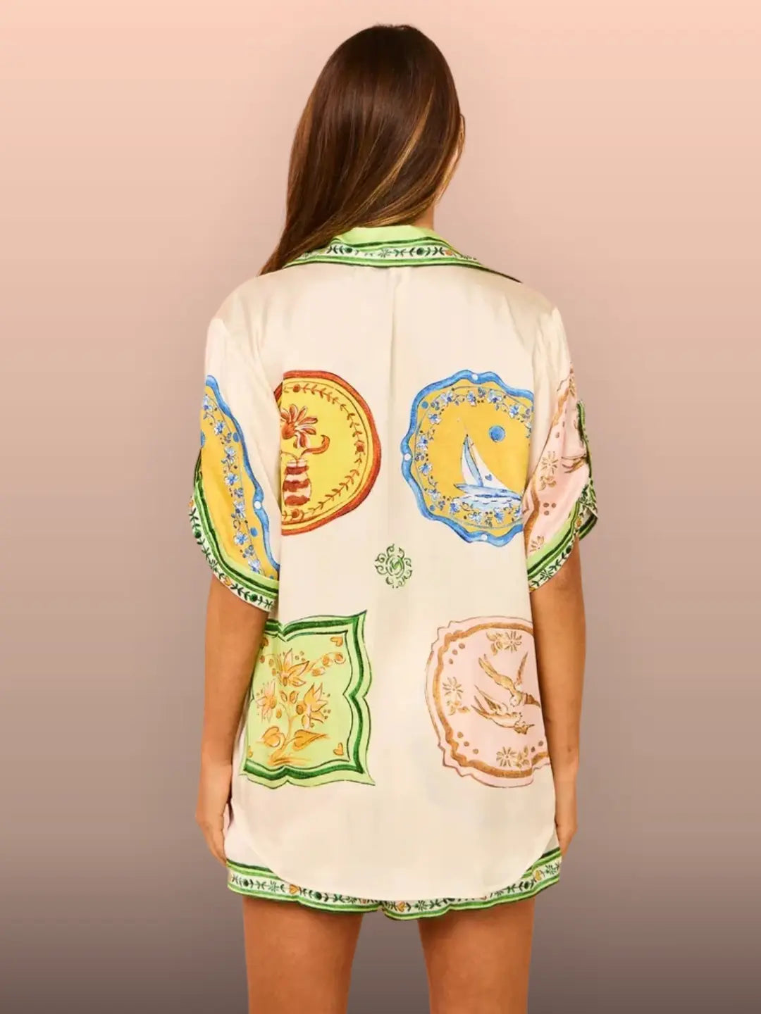 Aaliyah™ - Tiles of Life Casual Shorts Set