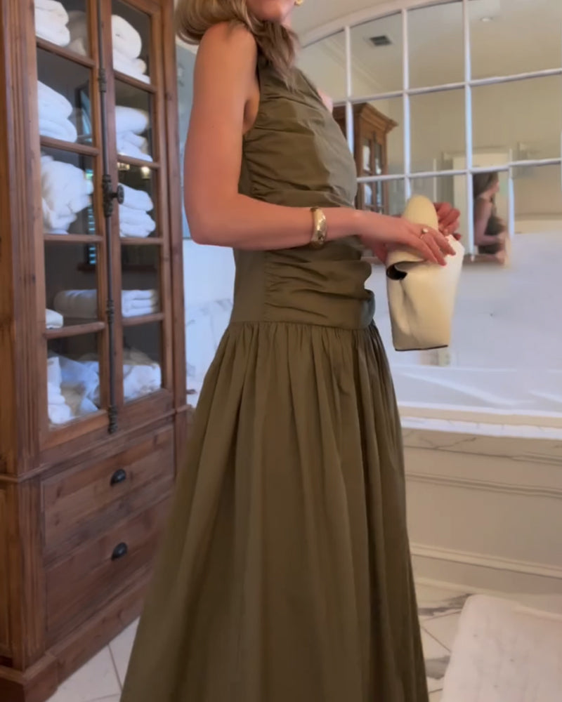 Fashion Sleeveless Pleated Dress