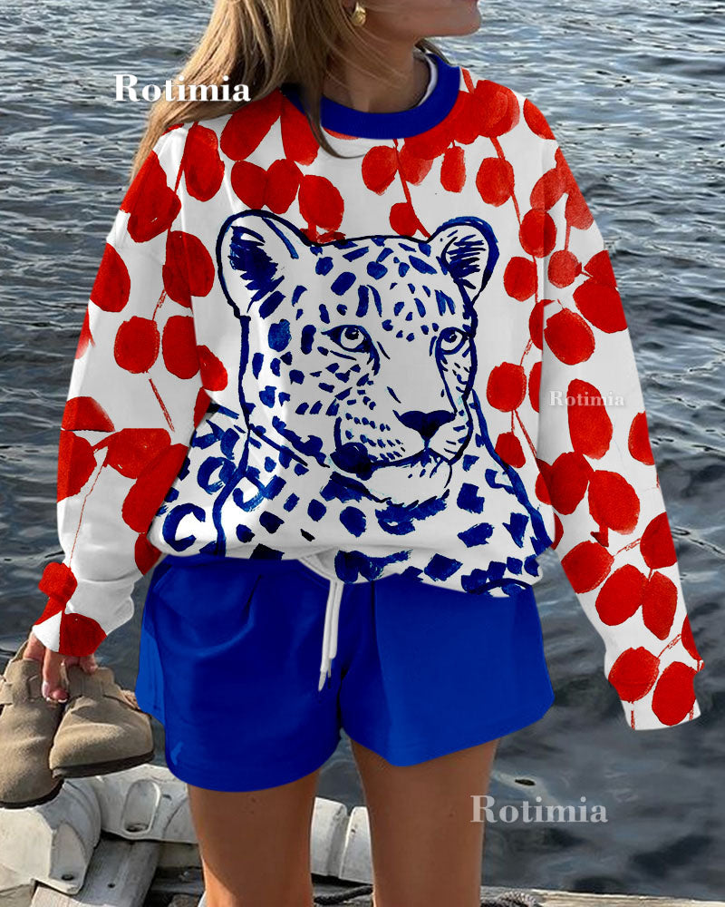 Resort Leopard Print Two-Piece Set