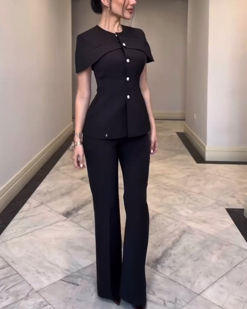 Fashion Design Top & Pants Two-piece Set