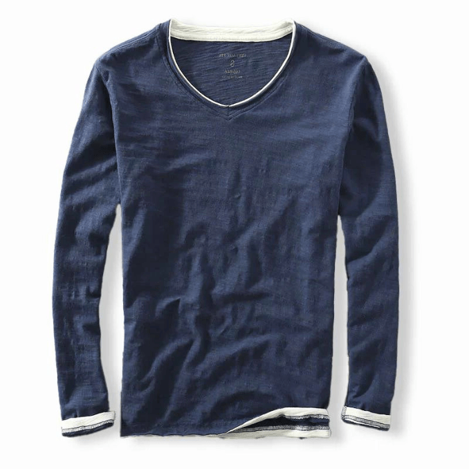 Nick™ | Elegant Contrast Casual Cotton Sweater
