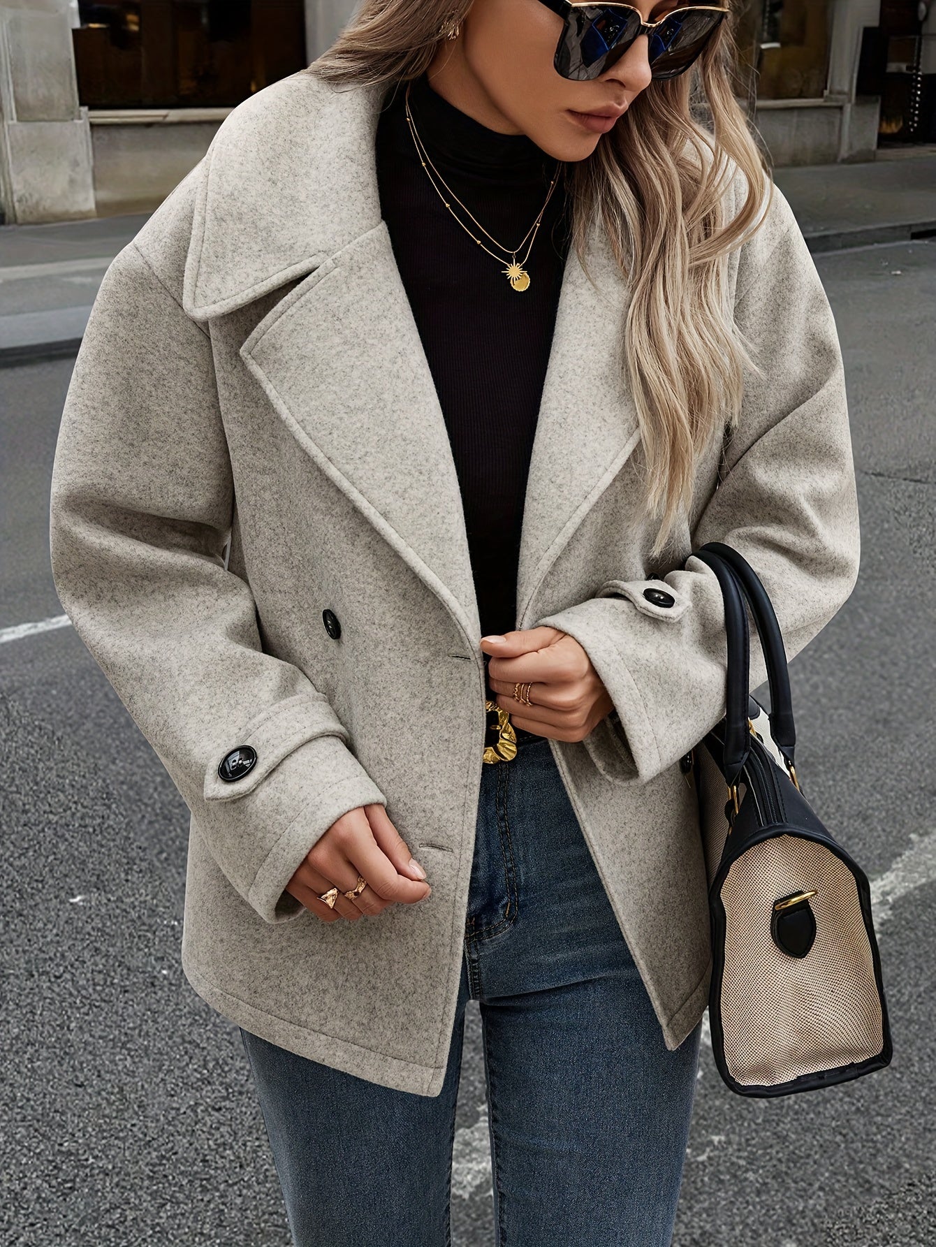 Bobbi™ | Stylish Double-Breasted Jacket with Button Details