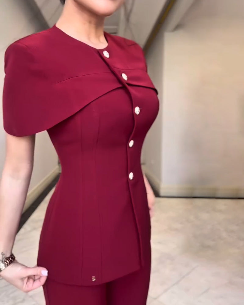 Fashion Design Top & Pants Two-piece Set