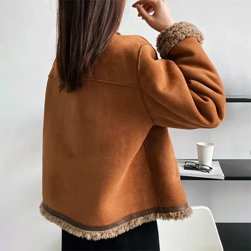 Roweena - Shearling Button Jacket