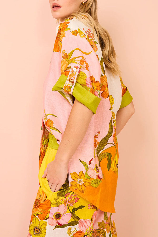 Elise™ - Floral Oversized Blouse