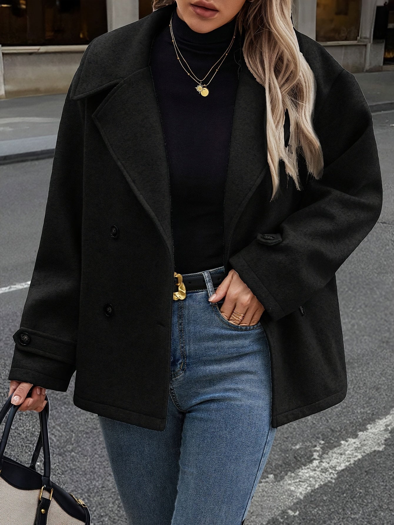 Bobbi™ | Stylish Double-Breasted Jacket with Button Details