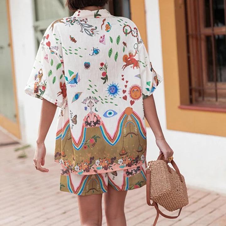 Jade™ - Sun Kiss Print Shirt & Shorts Set