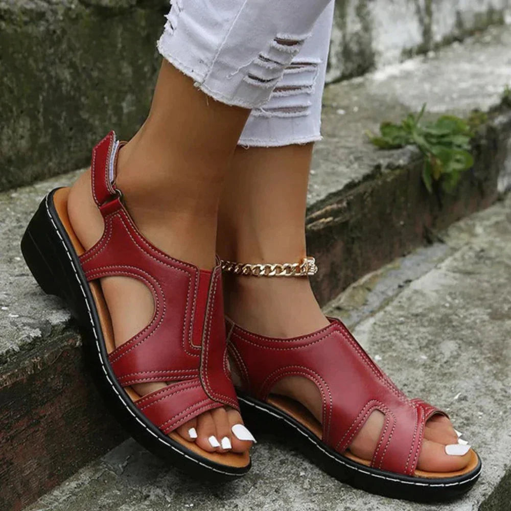 Jolie | Stylish Brown Wedge Sandals