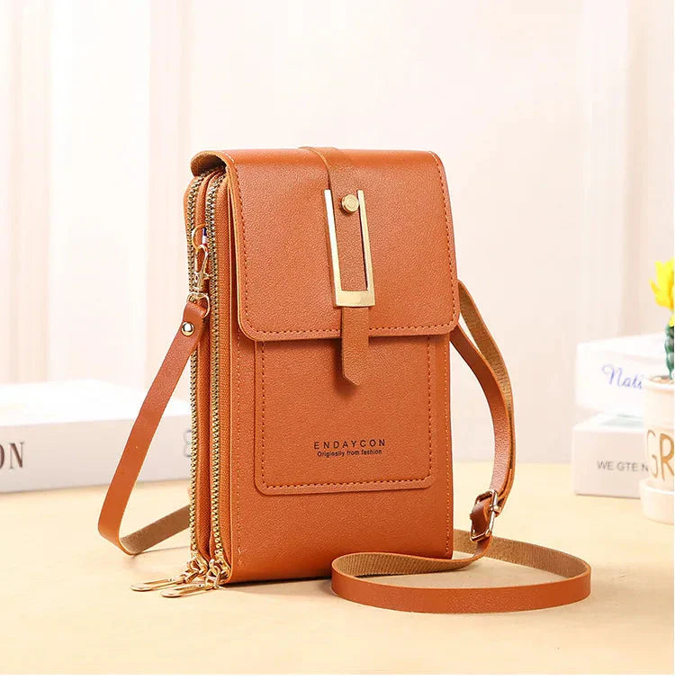 Women's Leather Cell Phone Bag