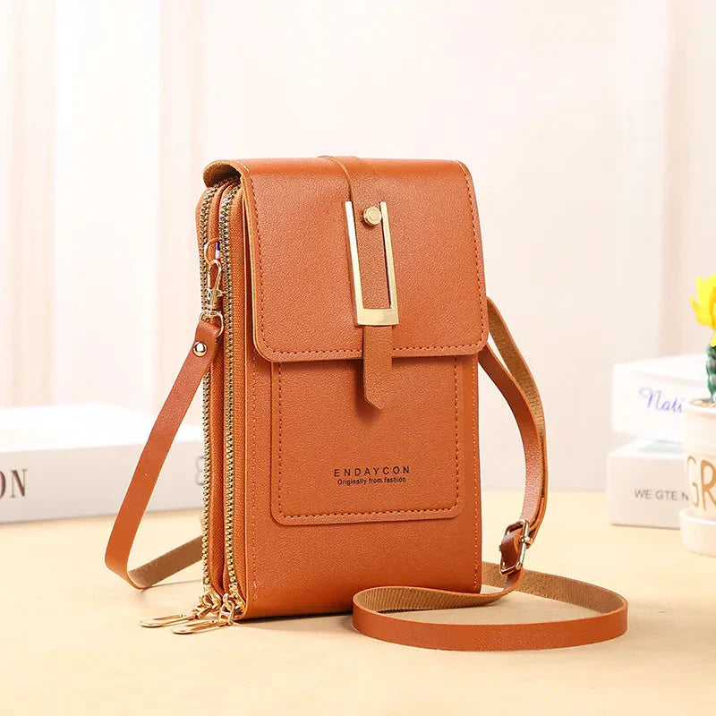 Women's Leather Cell Phone Bag
