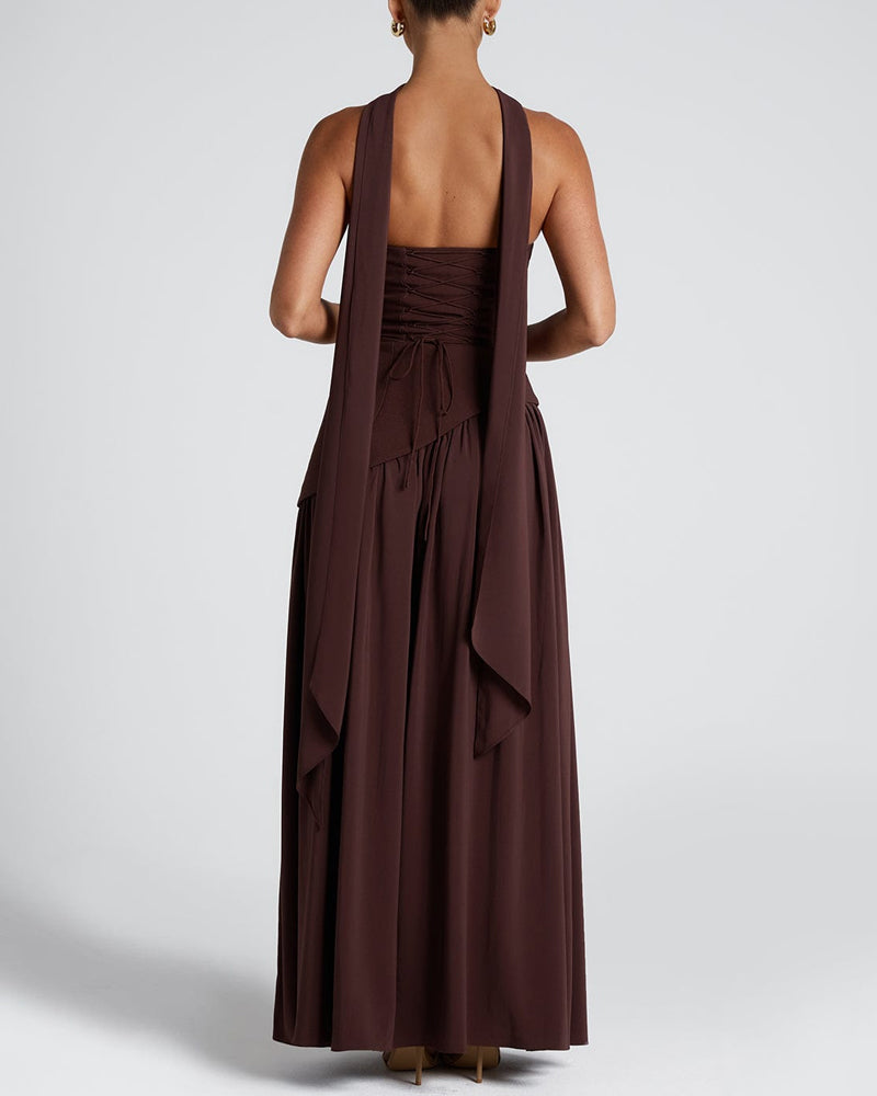 Elegant Asymmetric Slit Tube Strap Dress