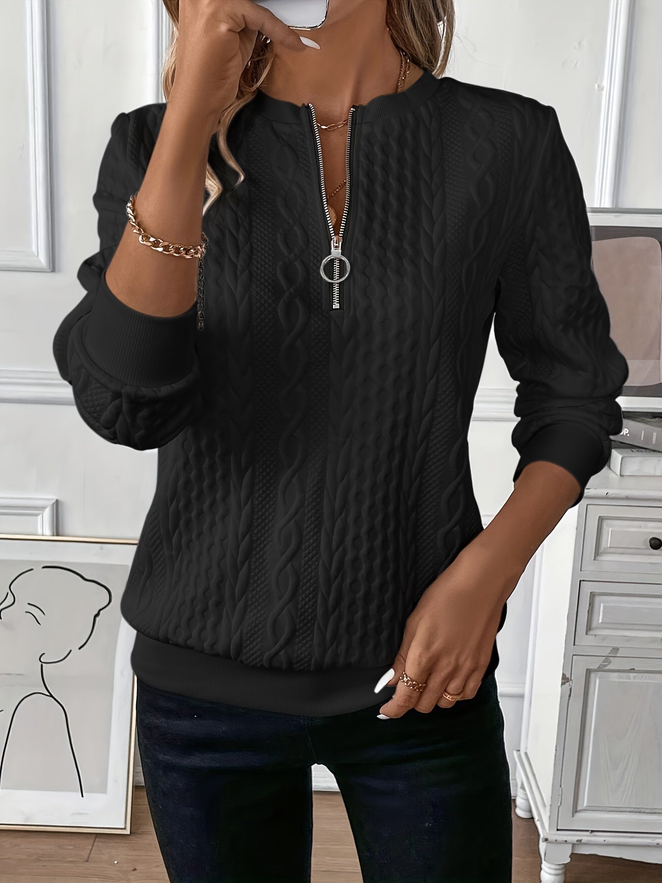 Luz - Elegant Jumper with Zip