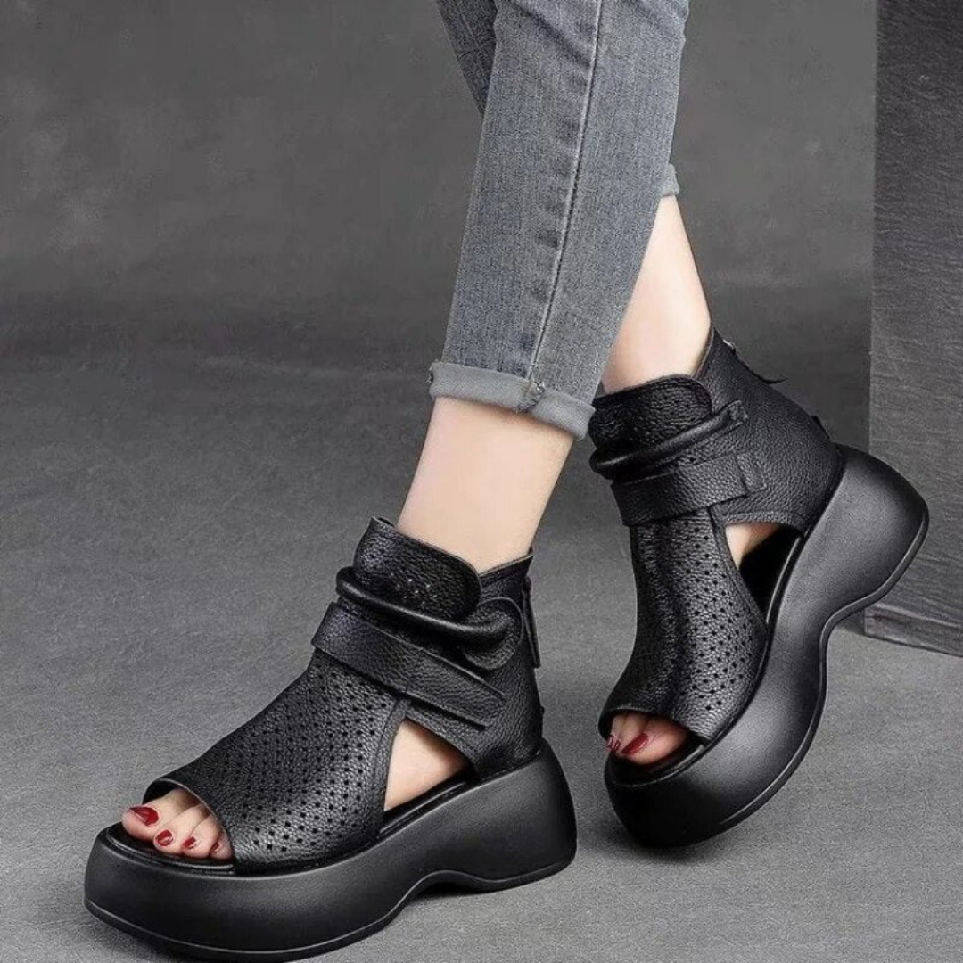 Federica - Timeless leather orthopedic sandals