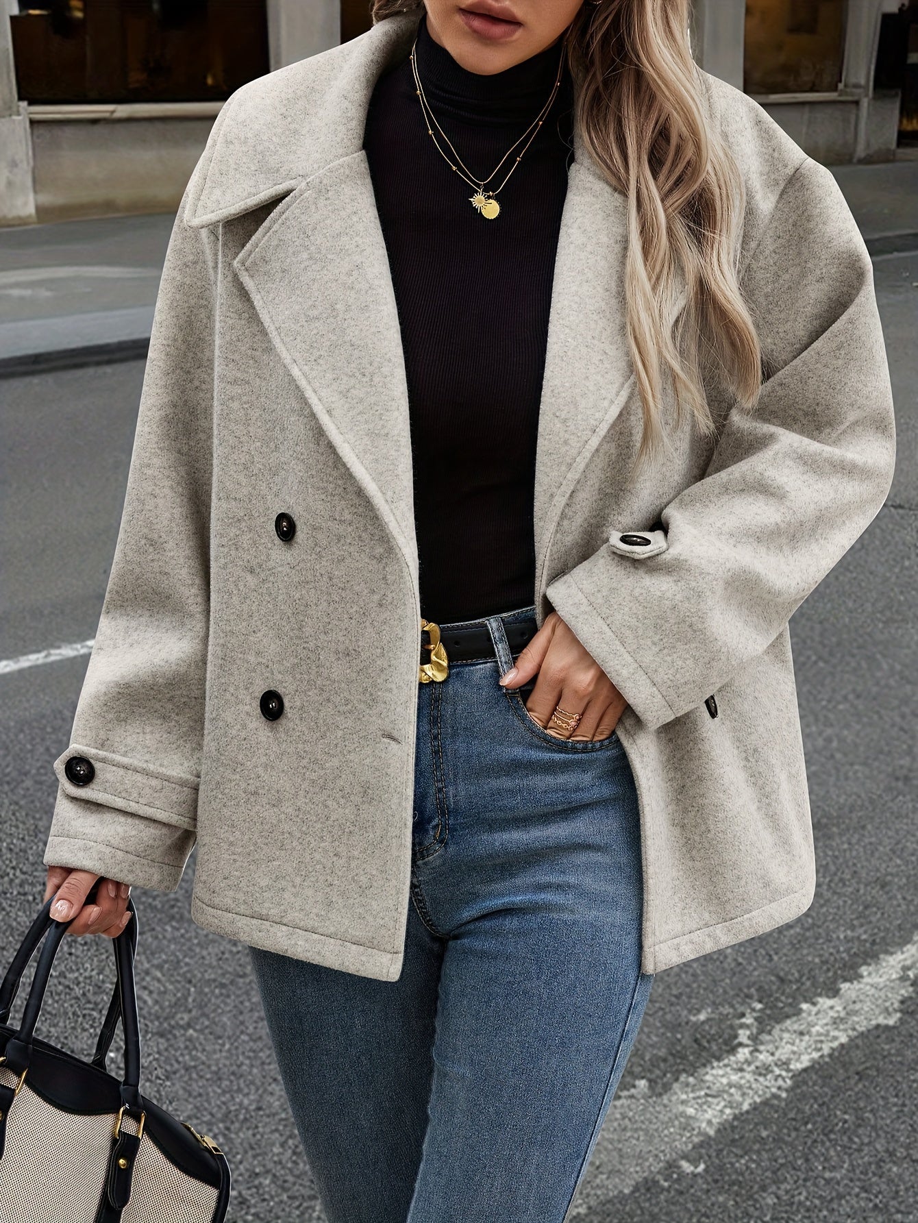 Bobbi™ | Stylish Double-Breasted Jacket with Button Details
