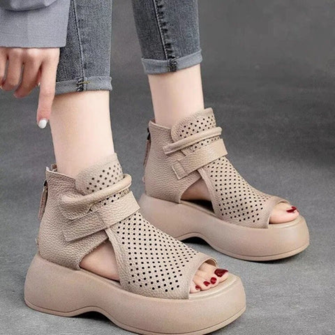 Federica - Timeless leather orthopedic sandals