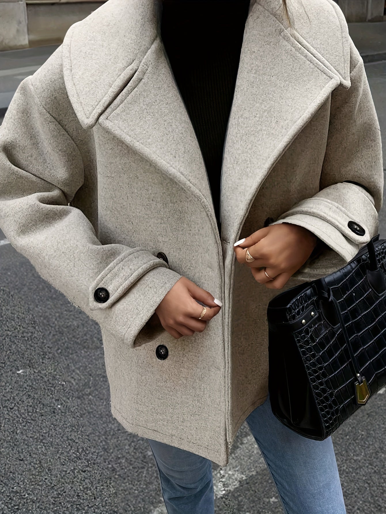 Bobbi™ | Stylish Double-Breasted Jacket with Button Details