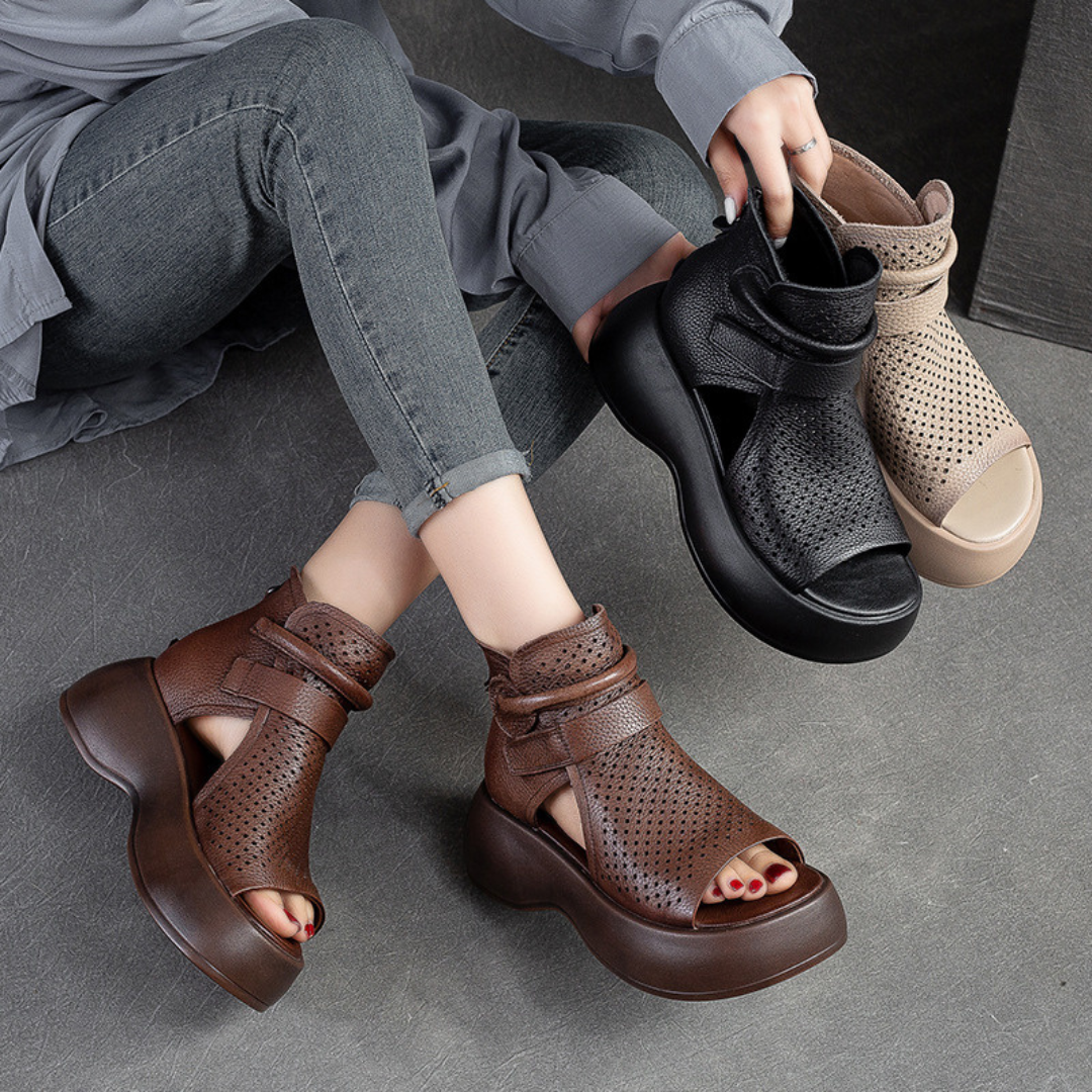 Federica - Timeless leather orthopedic sandals