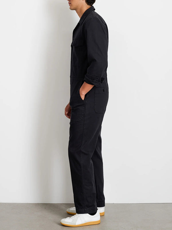 UrbanFit Men's Slim-Fit Zipper Jumpsuit