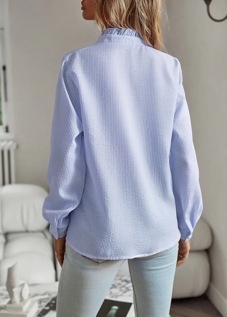 Orla - Ruffle Long Sleeve Shirt