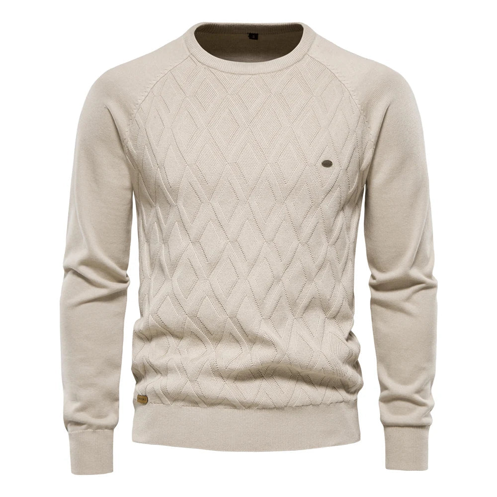 Check-Knit Men’s Sweate