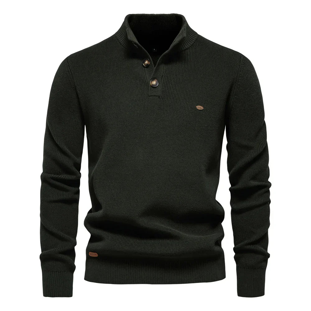 Men's Button-Design Sweater